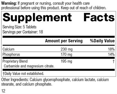 Calsol®, 90 Tablets, Rev 11 Supplement Facts