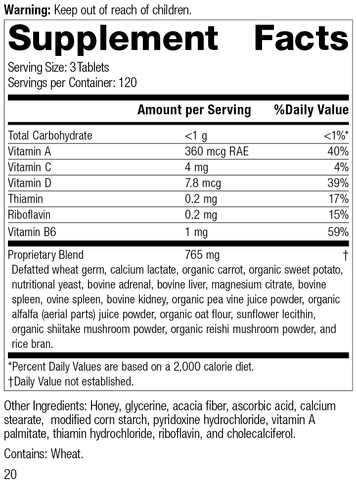 Catalyn, 360 tablets, Supplement Facts