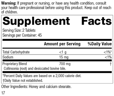 Cholacol®, 90 Tablets, Rev 16 Supplement Facts