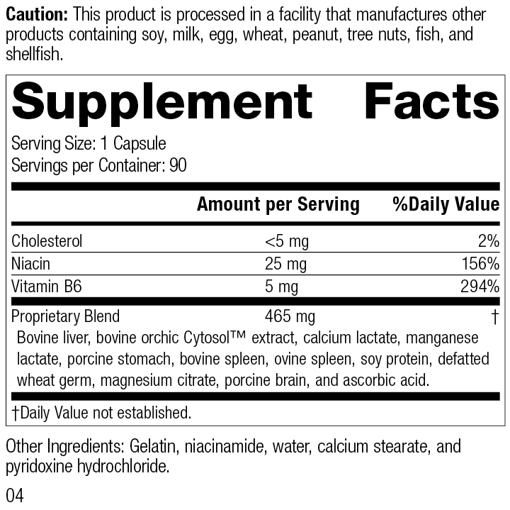 Orchex®, 90 Capsules, Rev 04, Product Label