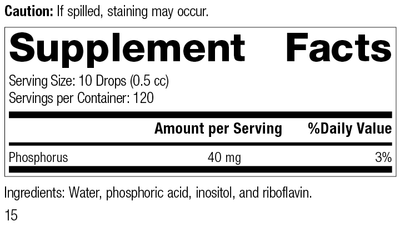 Phosfood® Liquid, Rev 15 Supplement Facts