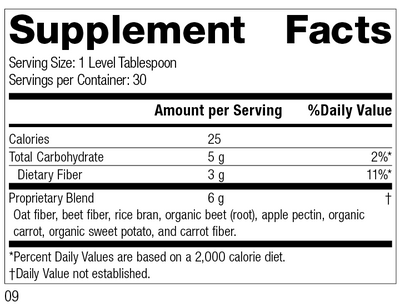 8335 Whole Food Fiber R09 Supplement Facts