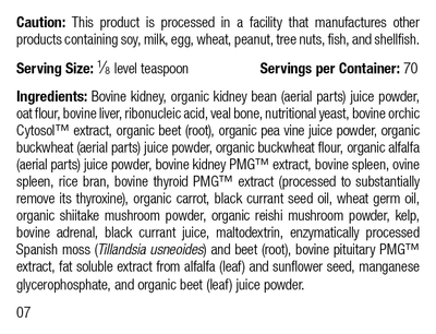 Canine Renal Support, 30 g, Rev 07 Supplement Facts