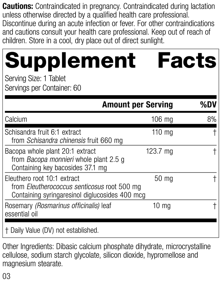 Bacopa Complex, Rev 03 Supplement Facts