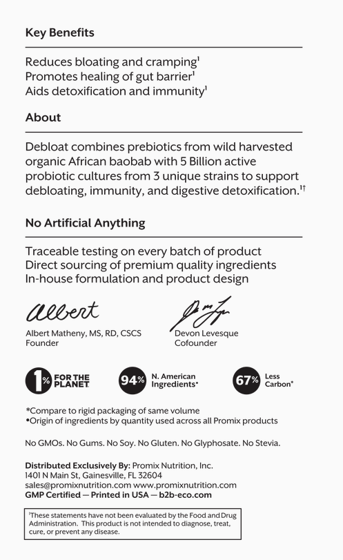 Promix: Debloat Prebiotic + Probiotic 30 pack