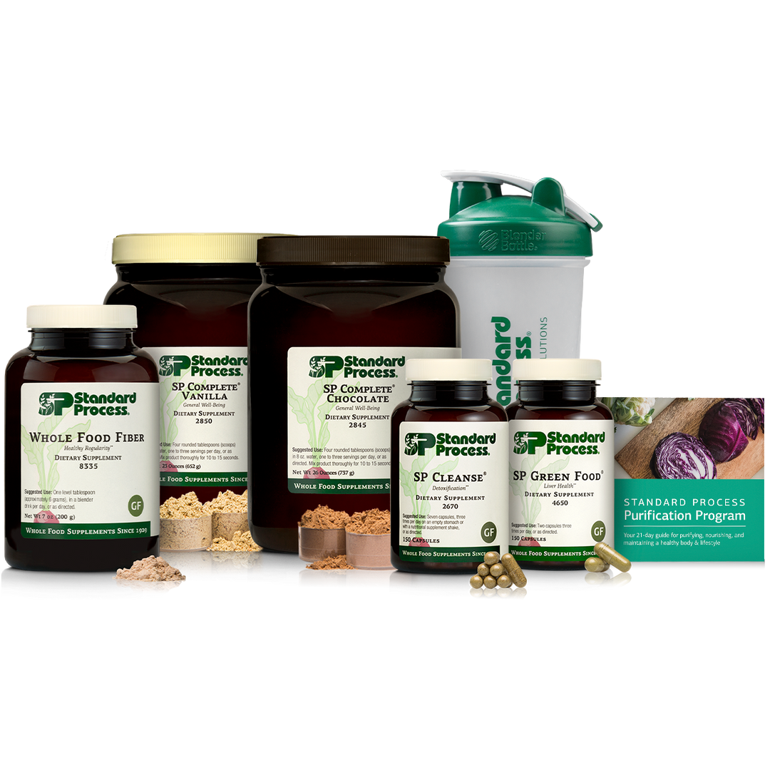 Kit de productos de purificación, 1 kit con SP Complete® Chocolate, SP Complete® Vainilla y fibra de alimentos integrales 