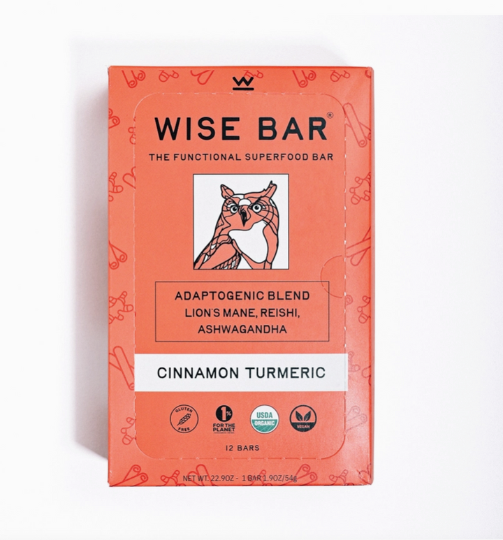 Wise Bar (Cinnamon Turmeric) Adaptogen Mushroom Nutrition Bar