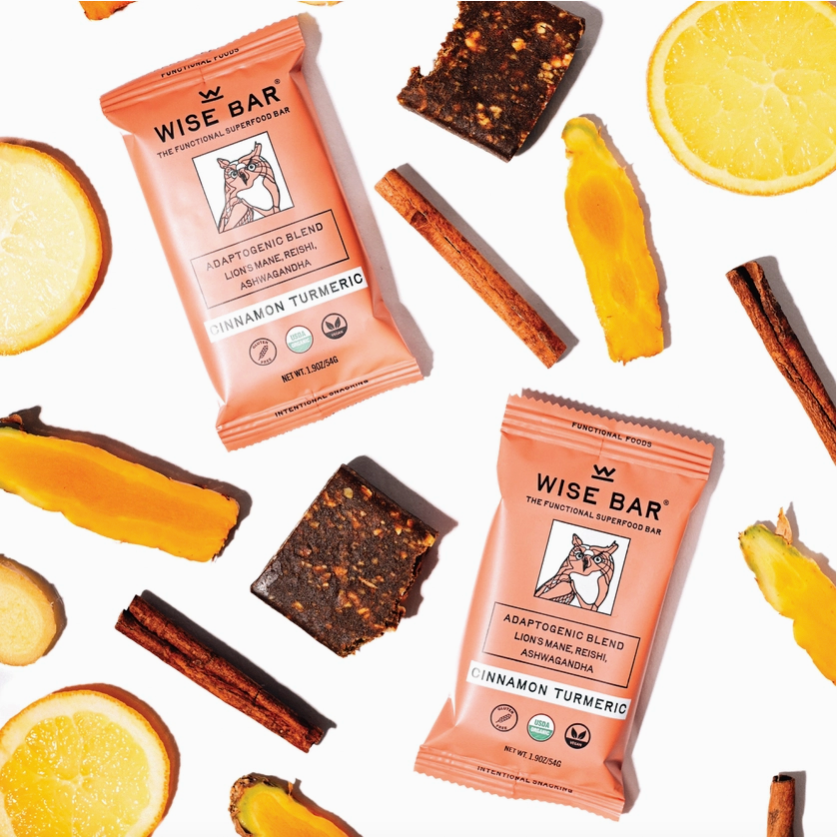Wise Bar (Cinnamon Turmeric) Adaptogen Mushroom Nutrition Bar