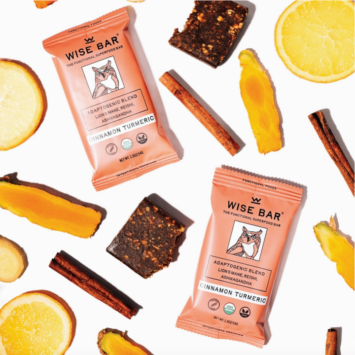 Wise Bar (Cinnamon Turmeric) Adaptogen Mushroom Nutrition Bar